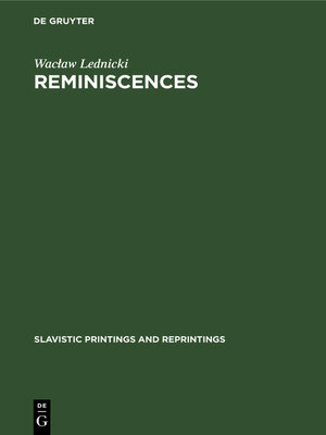 cover image of Reminiscences